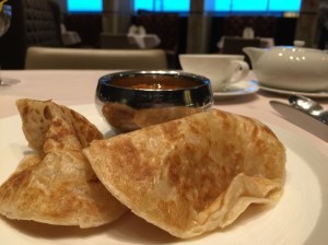 Prata with fish curry