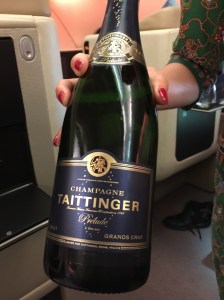 Finally, Taittinger was served after take off